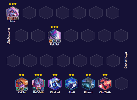 Đội hình Briar Tộc Thượng Cổ Reroll Flex TFT mùa 17