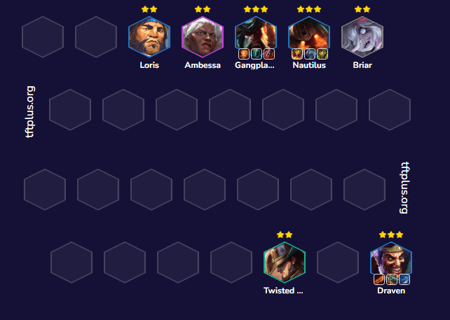 Đội hình Draven Gangplank Bilgewater Noxus Reroll TFT mùa 16