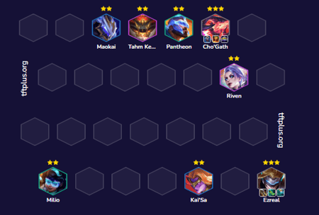 Đội hình Ezreal Cho'Gath Thời Không Đấu Sĩ Reroll TFT mùa 17