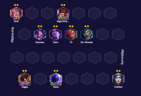 Đội hình Ryze Ziggs Zaun Flex TFT mùa 16